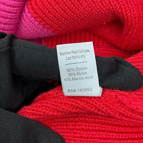 Marine Layer Robin Crop Cardigan Bubblegum Vermillion Size S Pink Red V Neck - Picture 9 of 9